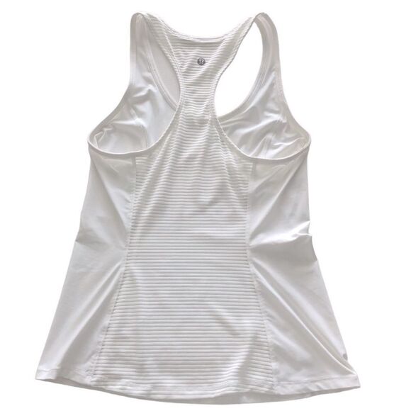 Lululemon Goal Crusher Tank (Stripe) White - Picture 4 of 14